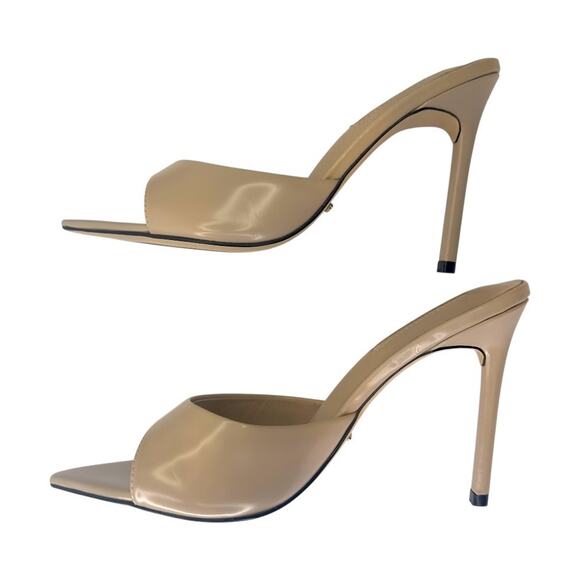 Tony Bianco Women's NWOB Malibu Creme Hi Shine Sandals Size 8 Cream Tan Heels - Picture 11 of 11